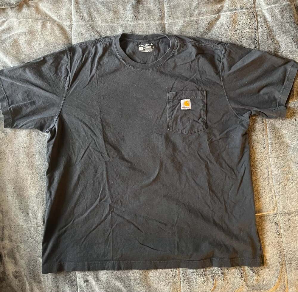 Carhartt Pocket T-Shirt Size XL Charcoal Gray Loose Fit Workwear